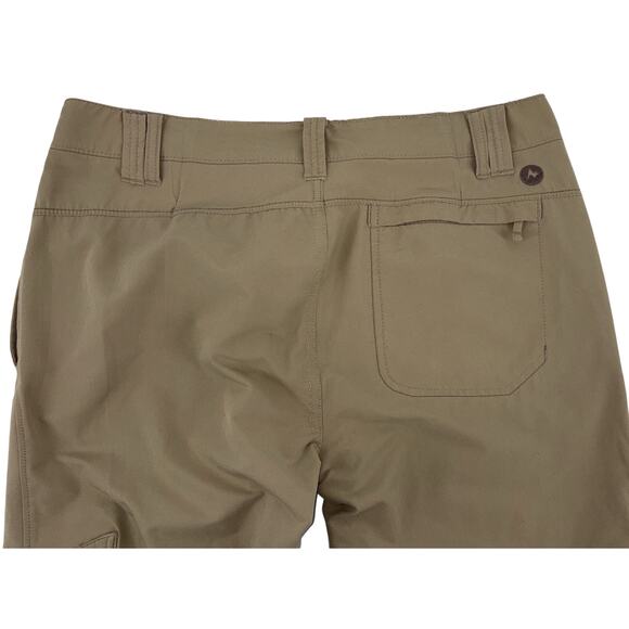 Marmot Women's Convertible Pants Tan Size 8 Zips To‎ Capris Cargo Outdoor Hiking - Picture 8 of 13